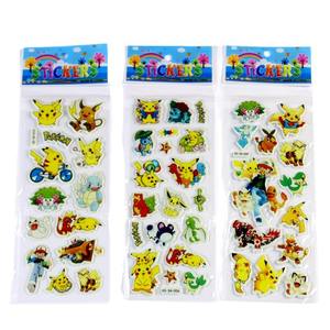 Dessin animé Anime Poke Mon <span class=keywords><strong>Pikachu</strong></span> 3D bulle autocollants coque de téléphone bagages main Journal décoration en gros enfants bulle autocollant - Product Image 6