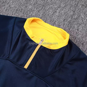 Vente en gros survêtement de football personnalisé à demi-fermeture éclair maillot à manches longues jogging vêtements de sport hommes enfants jeunes survêtement d'entraînement de l'équipe de football - Product Image 4