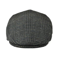 Nouveau Chapeau Ivy Unisexe Classique en Mélange de Laine Tweed à Chevrons, Chaud et Résistant au Froid, Matière de Haute Qualité, Idéal pour les Voyages en Extérieur