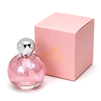 Flacon de parfum en verre transparent de luxe rond de 30/50/75/100 ml avec bouchon sphérique à facettes et pompe pulvérisatrice, emballage vide pour parfum, vente en gros