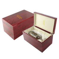 Boîte à whisky en bois élégante pour cadeaux haut de gamme, vente chaude, bois de palissandre brillant et laque de piano, MDF, boîte à bouteille unique
