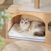 Coussin rafraîchissant en silicone pour chat, matelas doux matelassé pour animaux de compagnie, lit confortable et douillet pour chats, idéal pour les voyages et les moments de détente interactifs