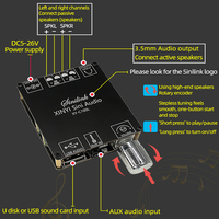 100W 5.0 carte d'amplificateur de puissance numérique pour haut-parleur AUX 2.0 CH stéréo musique à domicile Module sans fil Audio amplificateur audio