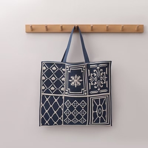 2025 thời trang cô gái phong cách dệt kim Túi xách công suất lớn Poly mô hình hình học mua sắm Tote Túi - Product Image 5