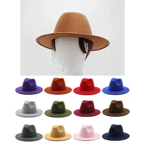 便宜的宽边毡帽Chapeaux Vierges粉色和绿色羊毛女男士女士软软软呢帽