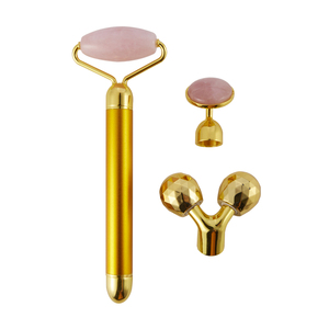 Masseur De visage De Levage Facial De <span class=keywords><strong>Cristal</strong></span> De Quartz Rose Microcourant 3d Massage Pierre Germanium Lit Rouleau de Jade - Product Image 6