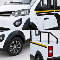 Pick-up électrique à 4 roues longue portée avec cabine fermée pour la sécurité communautaire, vente en gros, directement de l'usine