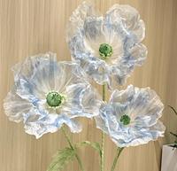 Fleurs artificielles géantes en organza avec support pour la décoration de mariages et d'événements (vente en gros)