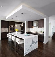 Himo CBMmart — meuble de cuisine en bois, armoire de cuisine moderne, avec comptoir en marbre