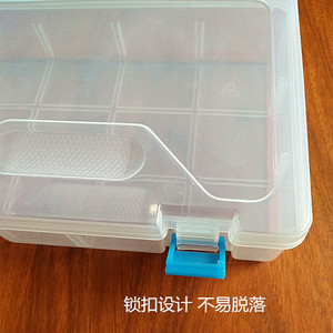 Caja de plástico PP transparente, forma rectangular, con tapa y cierre, caja grande para guardar joyas, caja de muestra para embalaje de plástico - Product Image 3