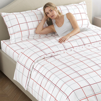 Ensemble de housse de couette moderne à motif uni 100% coton 3 pièces Respirant toutes saisons 300TC