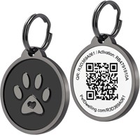 Vente en gros de métal vierge gravure laser personnalisée cordon QR étiquette en silicone NFC pour animaux de compagnie