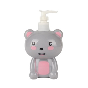 Empty 100ml 350ml Lovely Animal Shaped Grey Pet Plastic Pump Pet Pressure Lotion Bottle
