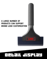 Grattoir en plastique OEM personnalisé avec logo pour film teinté de fenêtre et outil de nettoyage de film vinyle avec brosse grattoir en tendon de bœuf – Vente en gros