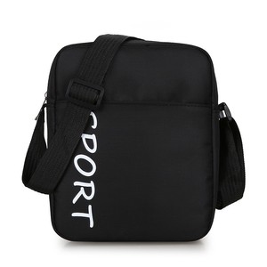 Customized Logo Trendy Striped Black Oxford Messenger <b>Bag</b> Versatile Crossbody Shoulder <b>Bag</b> For Men Casual Sports Commute Travel - Product Image 1
