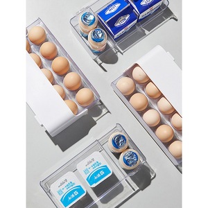 Egg Storage Box <b>Refrigerator</b> Side Door Hanging Transparent With Partitions Multi Functional Storage Basket - Product Image 4