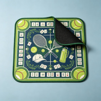Tapis de Mahjong Médaille d'Or Olympique, Cérémonie de Remise des Prix, Patins, Ruban Rouge, Antidérapant, Tapis de Table de Mahjong Américain pour Soirée de Jeu, Cadeau