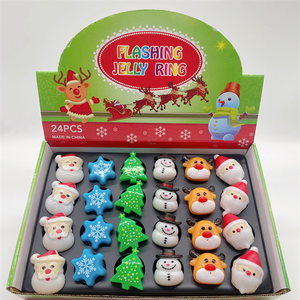 HAPU Hot Selling <b>LED</b> Finger <b>Lights</b> <b>Light</b> up Toys Snowman Snowflake Santa <b>Tree</b> Elk Ring Christmas Gift Ring Party Children's Toys - Product Image 3