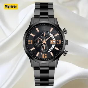 Myriver Montre en cristal de saphir Montre à quartz de marque de luxe pour hommes Montre à quartz décontractée Ultra-mince 2023 Relogio Masculino