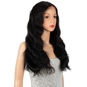 Peluca de cabello humano virgen con encaje frontal para mujeres negras, pelo ondulado de 18 a 24 pulgadas Hd suizo transparente, mezcla de pelo con pelo de bebé - Product Image 3