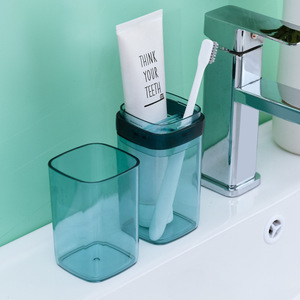 Travel Toothbrush Case Transparent Red Plastic Foldable Portable Storage Box For Toothpaste And Toothbrush Couple Set - Product Image 3