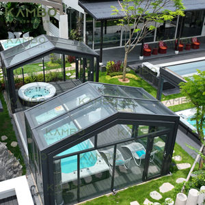 Moderne Électrique Automatique Mobile Maison En Verre Sun Room Serre Structure En Aluminium Rétractable Coulissant Serre Villas - Product Image 1