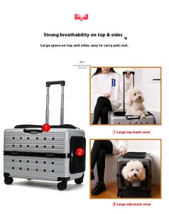 Luxo Multi-Function Durable Plastic <span class=keywords><strong>Pet</strong></span> <span class=keywords><strong>Trolley</strong></span> Caso Outdoor Portátil Pull Rod Dog Bag Qualidade <span class=keywords><strong>Pet</strong></span> <span class=keywords><strong>Carrier</strong></span> para viagens - Product Image 5