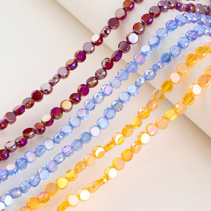 Cuentas de cristal facetadas redondas y planas de 8 mm para la fabricación de pulseras, accesorios de joyería DIY - Product Image 1