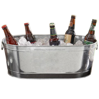 Seau à glace isotherme classique de haute qualité en acier inoxydable avec poignée intégrée pour bar et fête