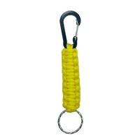 Porte-clés en paracorde tressé avec mousqueton en aluminium pour le camping en plein air, la randonnée, l'équipement de survie EDC