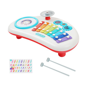 Table de jeu musicale multifonction pour enfants, Glockenspiel arc-en-ciel, Xylophone, instrument de percussion pour l'apprentissage sensoriel, vente en gros - Product Image 1