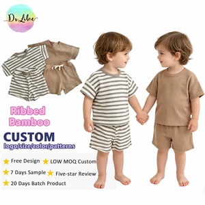 Vêtements pour garçons, ensembles <span class=keywords><strong>de</strong></span> 2 pièces pour l'été, vêtements pour bébés personnalisés, tissus en coton doux, tenues pour nouveau-nés - Product Image 2