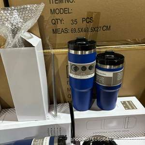 Vaso de café portátil de acero inoxidable 304 18/8 de 30oz con pajita para uso en coche y oficina en casa taza de hielo <span class=keywords><strong>Bully</strong></span> de 30oz - Product Image 6