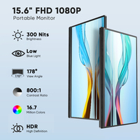 Écran tactile portable OEM personnalisé de 15,6 pouces FHD 1080P IPS avec port Type-C HD, compatible avec les ordinateurs portables et les jeux