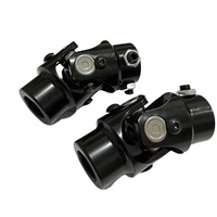 Columna de dirección de rendimiento de juntas universales de acero inoxidable negro mecanizado CNC para Hot Rods Racing Cars Maquinaria agrícola