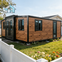 Maison conteneur extensible de 20 pieds, 2 chambres, maison préfabriquée miniature |   Complet avec cuisine et salle de bain pour bureau de jardin/chambre d'hôtes