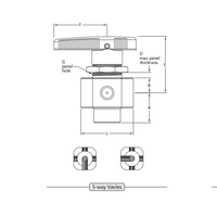 Vannes à boisseau sphérique FITOK en acier inoxydable à 5 voies, raccords femelles NPT 1/2 et 1/4 pouce pour services chimiques