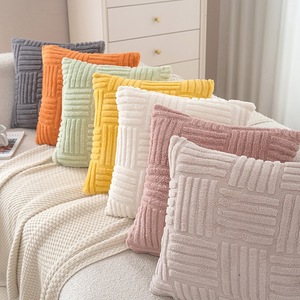 Housse de coussin confortable à motifs variés, style tendance en peluche, décoration pour canapé et salon - Product Image 2