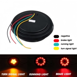 Piezas de Iluminación para Camiones de Alta Calidad, Luz Trasera Redonda de 4 Pulgadas de Doble Color con Anillo de Goma, Aplicable a Todos los Tipos de Camiones - Product Image 4