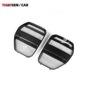 Grille avant en fibre de carbone sèche pour <span class=keywords><strong>BMW</strong></span> <span class=keywords><strong>M3</strong></span> M4/G80 G81 G82 G83 Style V avec grille avant 2021 + équipée d'une maille anti-pierre - Product Image 3