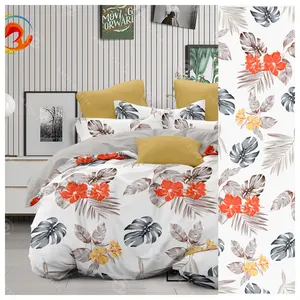 China Manufacturer microfiber home textiles customized 100% polyester pigment disperse printed bedsheets fabric
