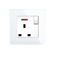 Bingoelec UK 13A prise commutée avec petit bouton marche/arrêt avec USB A + C 2.1A CE z-wave 220V panneau en plastique prise britannique 86*86mm