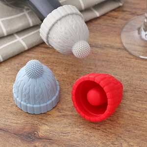 Tappi per Vino in <span class=keywords><strong>Silicone</strong></span> Personalizzati a Forma di Cappello Natalizio - Product Image 3