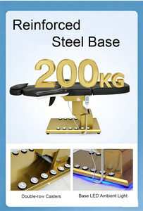 Table <span class=keywords><strong>de</strong></span> massage électrique avec commande au pied, appui-tête réglable, équipement <span class=keywords><strong>de</strong></span> salon <span class=keywords><strong>de</strong></span> beauté, table <span class=keywords><strong>de</strong></span> tatouage à 3 sections avec repose-bras - Product Image 3