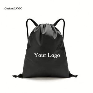 Classic Design Custom Logo <b>Drawstring</b> Bag, Eco-Nylon Sport <b>Backpack</b>, Promotional Gift for Religious Activities - Product Image 1