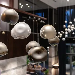 Large Decorative Chandelier Custom Dangling Glass Crystal Modern Led Pendant Light