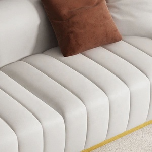 Canapé en cuir blanc avec fond en fer, mobilier de salon, <span class=keywords><strong>marque</strong></span> à la mode <span class=keywords><strong>italienne</strong></span>, design moderne - Product Image 6