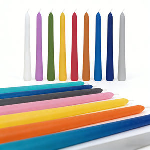 เทียนแท่งสีพื้น สีทอง สีเบอร์กันดี สีพลัมเบอร์รี่ สีเขียวมะกอก สีน้ำเงินกรมท่า สีครีม สีส้มอมม่วง สีม่วงพาสเทล สีเหลืองอ่อน สีม่วงอ่อนพาสเทล สำหรับเทศกาลอะเวนท์ - Product Image 1