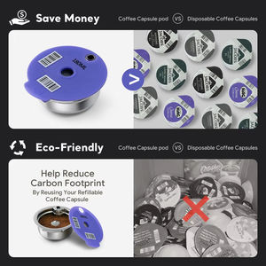 Filtre rechargeable en acier inoxydable de dosettes de capsule de café réutilisables de haute qualité compatible avec l'environnement - Product Image 2