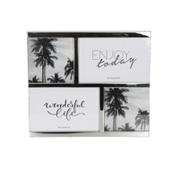 Set bingkai foto logam perak mewah Modern, Set 4 buah meja berdiri gratis tampilan atas untuk rumah Decore koleksi bingkai gambar